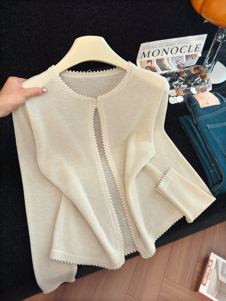 Elegant Knit Two-Piece Set for Women Sexy Cami and Long Sleeve Cardigan - Image 3
