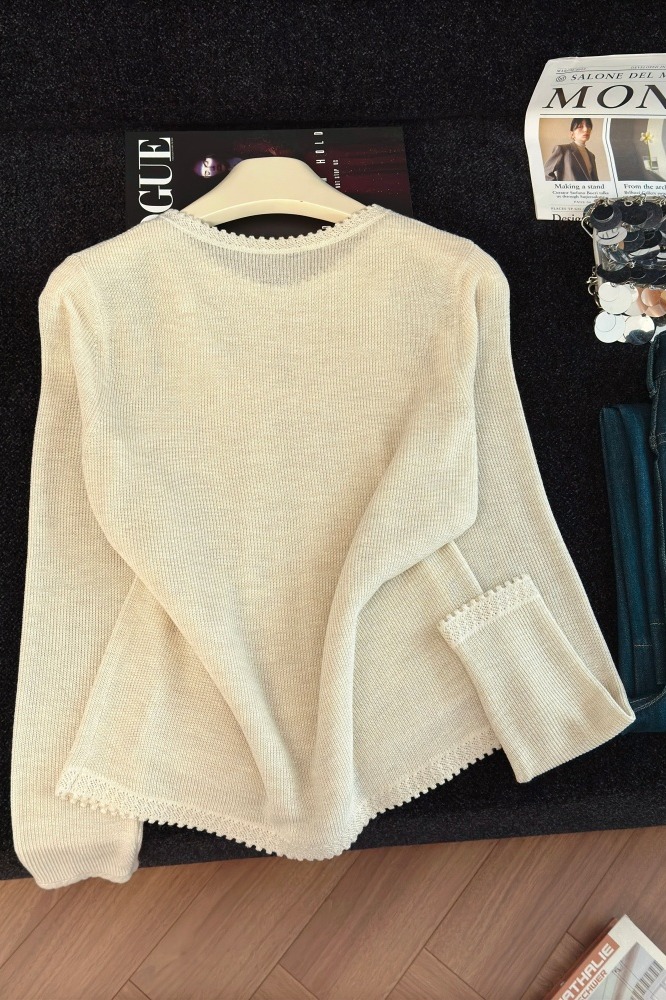 Elegant Knit Two-Piece Set for Women Sexy Cami and Long Sleeve Cardigan - Image 5