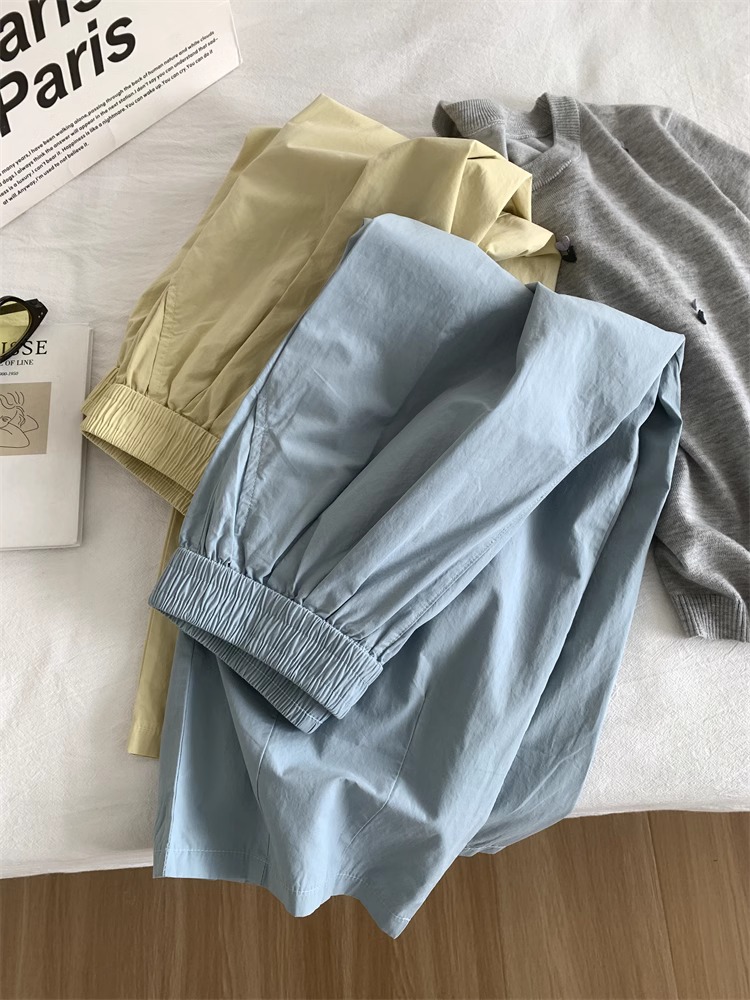 Lightweight Breathable Washed Cotton Balloon Pants Women Japanese Retro Grandma Pants Cropped Carrot Pants Summer Wide Leg - Image 4
